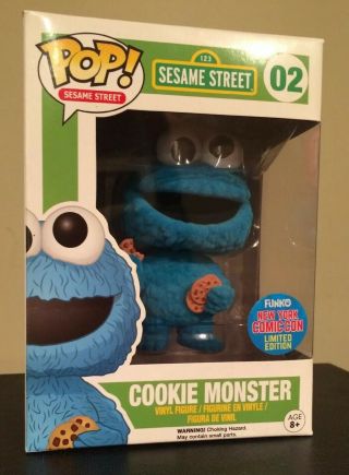 Funko Pop Cookie Monster Flocked Vinyl York Comic Con Exclusive