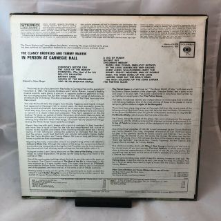 THE CLANCY BROTHERS AND TOMMY MAKEM Vinyl LP Live IN PERSON AT CARNEGIE HALL 2