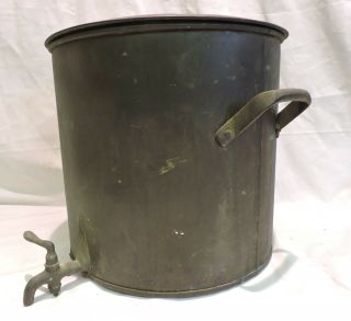 Primitive Antique Large Copper?? Kettle Steamer Still Brew Pot Tub W/ Spout