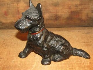 Vintage " Scottie " Scottish Terrier Dog Cast Iron Bank -