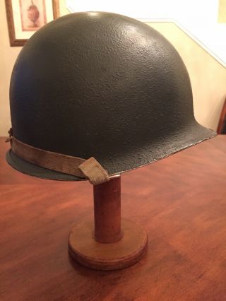 WW2 U.  S.  M1 Helmet Front Seam Swivel Bale Steel Pot WWII US Army 2