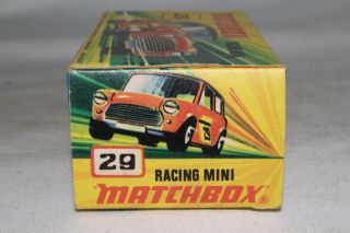 MATCHBOX SUPERFAST 29 RACING MINI COOPER BOX, 3