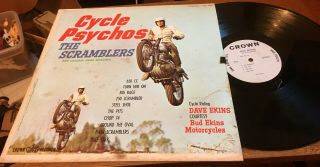 Vintage Cycle Psychos Motorcycle Vinyl Record - Great Cover Of Dave Ekins - Scramble