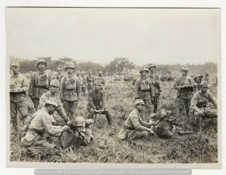Wwii Japanese Photo: Army Soldiers,  Rifles,  Camo