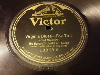 78 Rpm - The Benson Orchestra Of Chicago On 1922 Victor 18868
