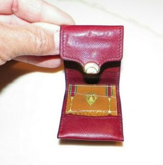 Vintage Gucci Leather Book Of Matches Cover With Empty Matches