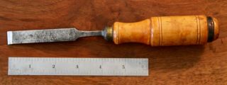 Antique W.  Butcher 9/16 " Wood Chisel On A Vintage E A Berg Handle