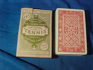 19thc National Tennis Brand Playing Cards W Palmer Cox Brownies Joker Gilt Edges
