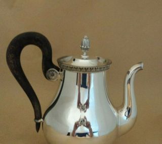 CHRISTOFLE MALMAISON French Empire Silver plated Teapot 3