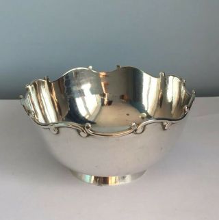 Antique Chinese Export Silver Bowl By Wang Hing 128g
