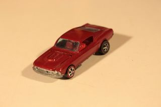 Vintage Redline Hotwheels 1967 Custom Mustang Mattel Toy Car Red Springs