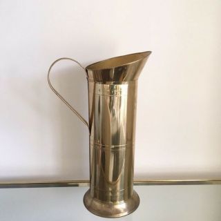 Vintage Brass Umbrella Cane Stand Holder With Handle Plant Pot Entry