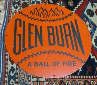 Glen Burn Coal Company Advertising Sign - 18 " In Diameter