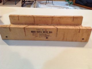Vintage Durall No.  416 Rock Maple Mitre Box Made In Usa - Yonkers,  York