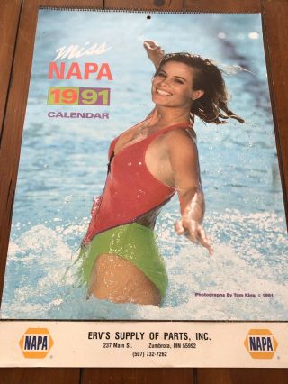 7 Large Miss Napa Auto Parts Wall Calendars Swimsuit Pin Up Girls 1991 - 1997