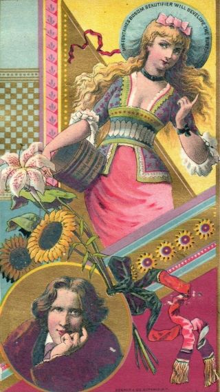 Fab Oscar Wilde Aesthetic Marie Fontaine Victorian Trade Card P87