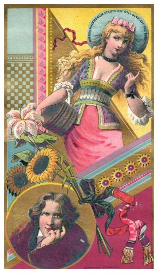 Fab Oscar Wilde Aesthetic Marie Fontaine Victorian Trade Card P87 2