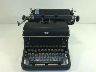 Vintage Royal Touch Control Typewriter Black Glass Keys -