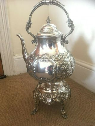 Antique Victorian Silver Plated Spirit Kettle Richard Richardson
