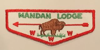 Order Of The Arrow Mandan Lodge 372 F1a Rare First Flap