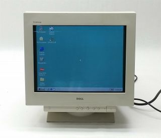 Vintage Dell Trinitron Ultrascan P780 17 " Vga Crt Monitor Display Retro Gaming