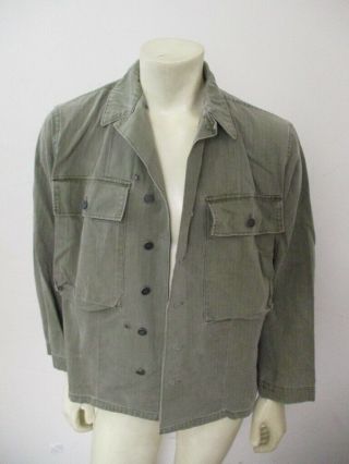 Wwii Usmc Hbt Combat Shirt Jacket 13 Star Buttons Size 34 Regular