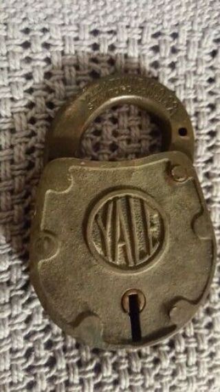 Antique Yale & Towne Mfg.  Co Brass/bronze Padlock - Collectible