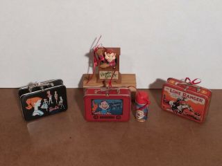 1997 Hallmark Keepsake Christmas Ornaments 3 Lunch Boxes Plus Howdy Doody