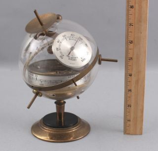 Vintage 1960s Space Age German Huger Sputnik Barometer Weather Thermometer