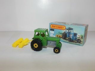 Matchbox S/f No.  46 - C Ford Tractor And Harrow Htf Green,  Yellow Hubs Mib 1