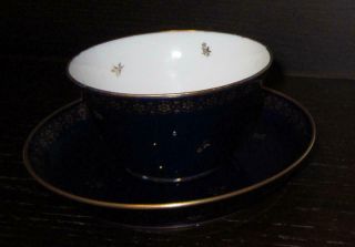 20th Century SEVRES French Porcelain Cup & Saucer EX HAROLD WILSON / DE GAULLE 1 2