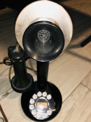 Vintage Candlestick Telephone Rotary Dial 1930’s Western Electric W/bell Box