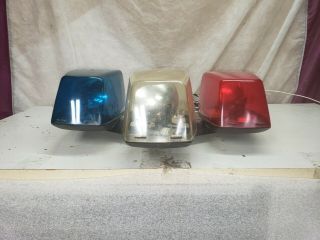 Vintage Mini Vector Rotating Police/fire Light Bar By Federal Signal