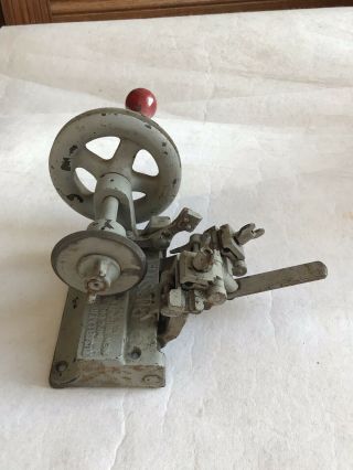 Russell & Erwin RUSSWIN Cast Iron Key Cutting Machine with Slide Vintage RARE 3