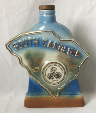 Vintage Jim Bean Decanter South Carolina Tricentennial Liquor Dispensary Bottle