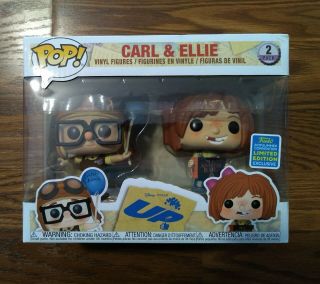 Funko Pop Up Carl And Ellie 2 Pack Disney Pixar 2019 Comiccon/boxlunch Exclusive