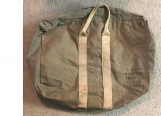 Vintage Wwii Usn Us Navy Parachute Traveling Bag 54330 - 1 Military Ww2