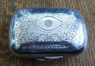 Antique Tiffany & Co Sterling Silver Art Nouveau Soap Box Trinket Case 110 Grams