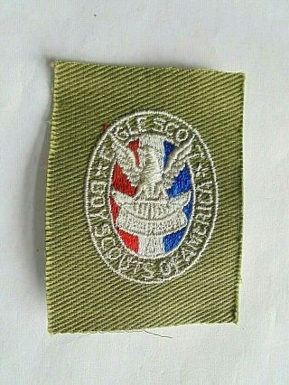 Vintage Boy Scout Eagle Scout Rank Square Sew - On Patch -