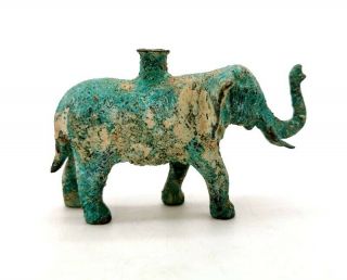 Ancient Roman Ca.  300 Bronze Vessel Shaped Like Elephant - R107