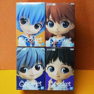 Evangelion Q Posket Asuka,  Rei,  Shinji,  Kaoru Set Of 4 Normal Color Banpresto