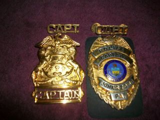Vintage Johnstown Pa Police Captain Badges