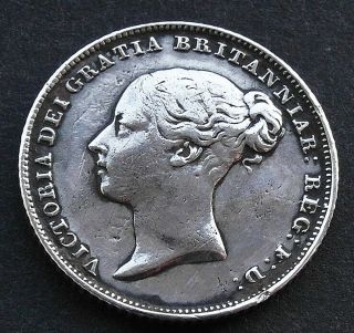 1855 Victorian Silver Six Pence - Scarce