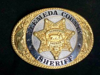 Alameda County Sheriff Belt Buckle Creative Castings 1987 California Badge 1115
