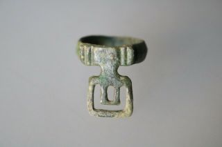Ancient Fantastic Roman Bronze Key Ring 1st - 4th Ad