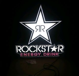 Rockstar Energy Drink Led Light Sign - L.  E.  D.  Monster Red Bull Bmx Motocross