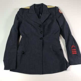 Vintage Women’s American Red Cross Volunteer Jacket Coat Patches Very Rare B438