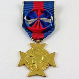 Vintage Wwii French Cross Voluntary Military Services 1st Class Army Navy Medal