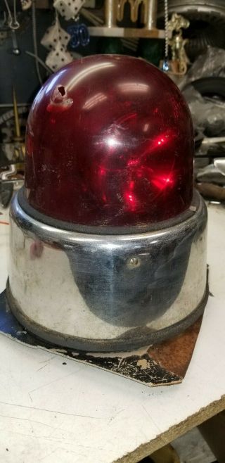 VINTAGE Federal Signal BEACON RAY model 17 police fire light 6 VOLT bubble gum 2