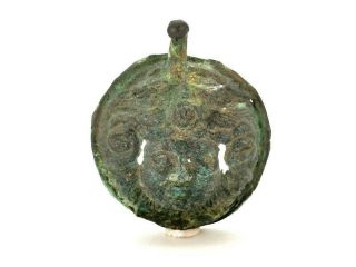 Ancient Romano - Celtic Bronze Helmet Mount Depicting Cupid - R 42